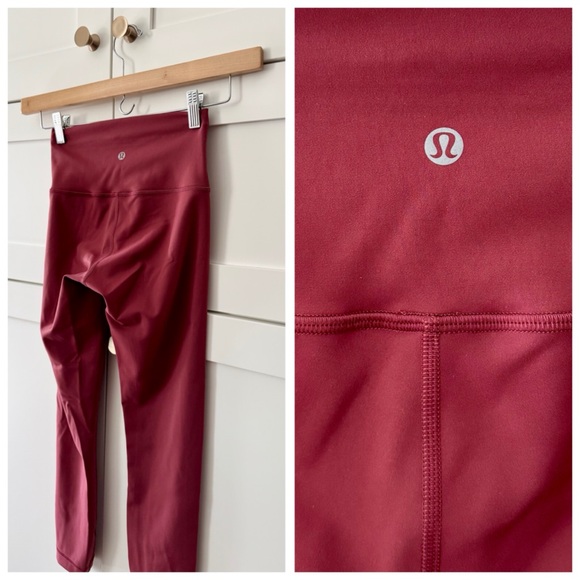 Lululemon Athletica Wunder Train High-Rise Crop 23” Leggings, Mulled Wine sz. 4 - Picture 7 of 16